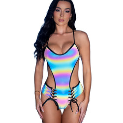 Reflective Lace-up Bodysuit