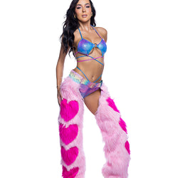 Faux Fur Heart Chaps