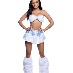 Faux Fur Skirt & Bandeau Top
