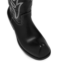 KOI Cryptek Men's Snub Nose Tall Cowboy Boots - Black Vintage