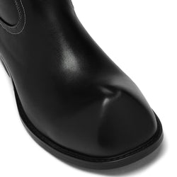 KOI Hexmark Men's Snub Nose Short Cowboy Boots - Black Vintage