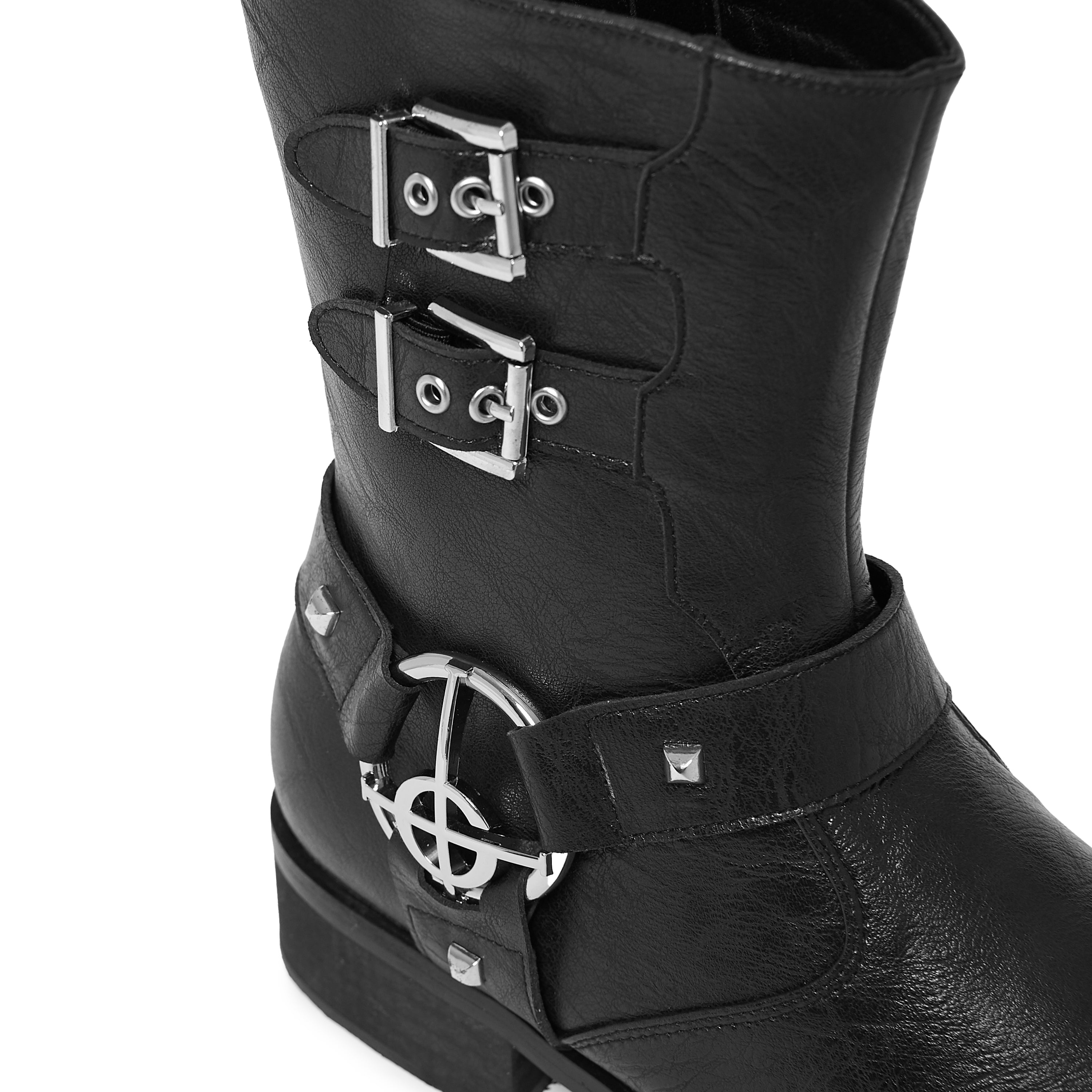Ghost by KOI - Nameless Ghouls Men's Stacked Biker Boots-Clearance