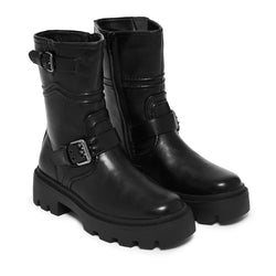 Arakis Chunky Buckle Boots- Black