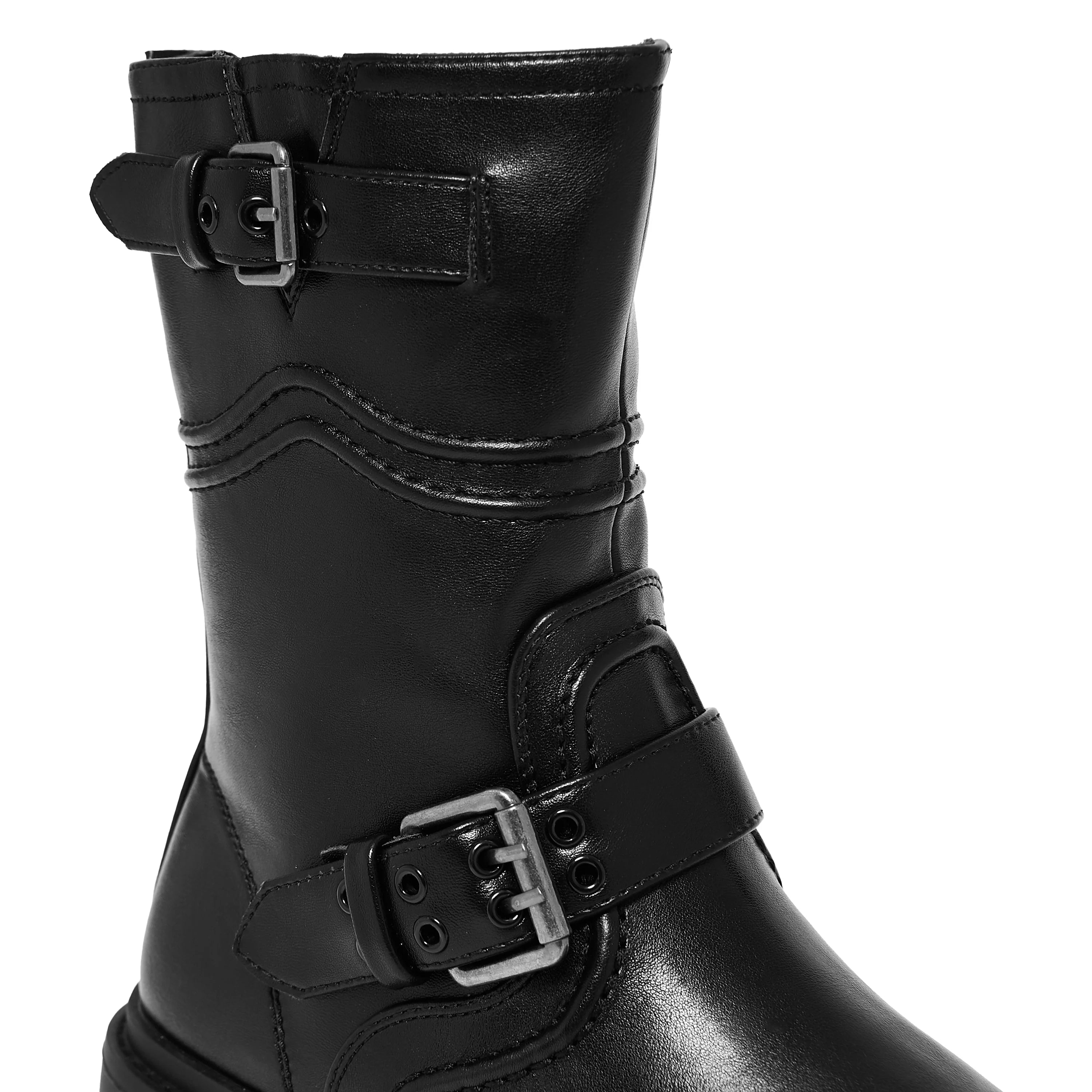Arakis Chunky Buckle Boots- Black