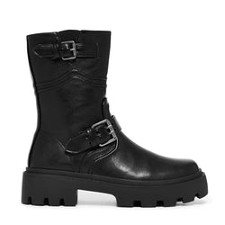 Arakis Chunky Buckle Boots- Black