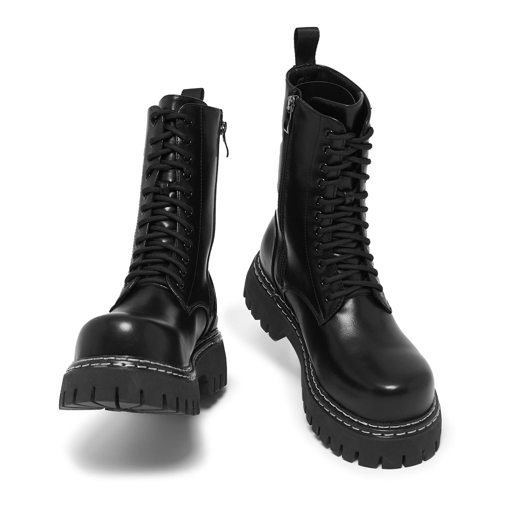 KOI Arasaka Double Rand Military Boots - Black