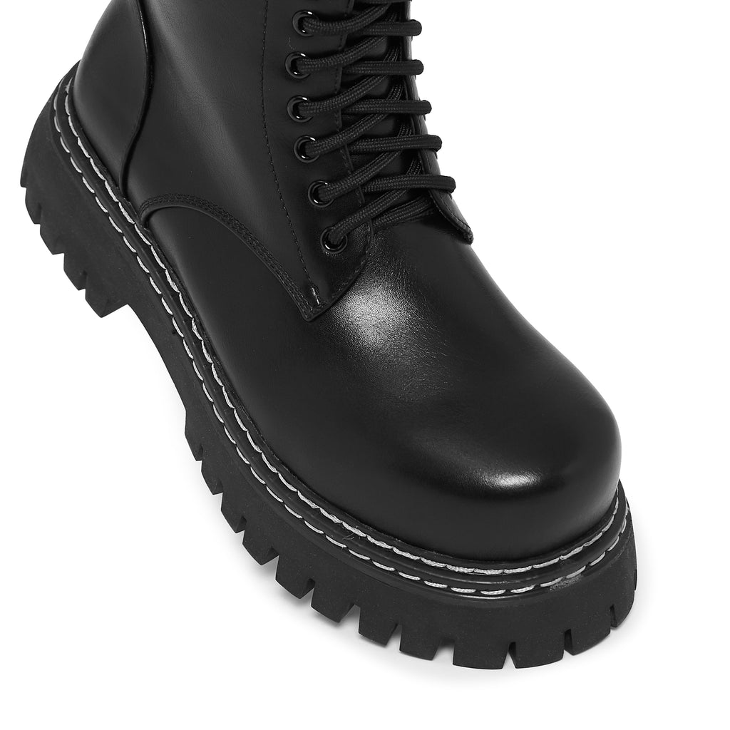 KOI Arasaka Double Rand Military Boots - Black