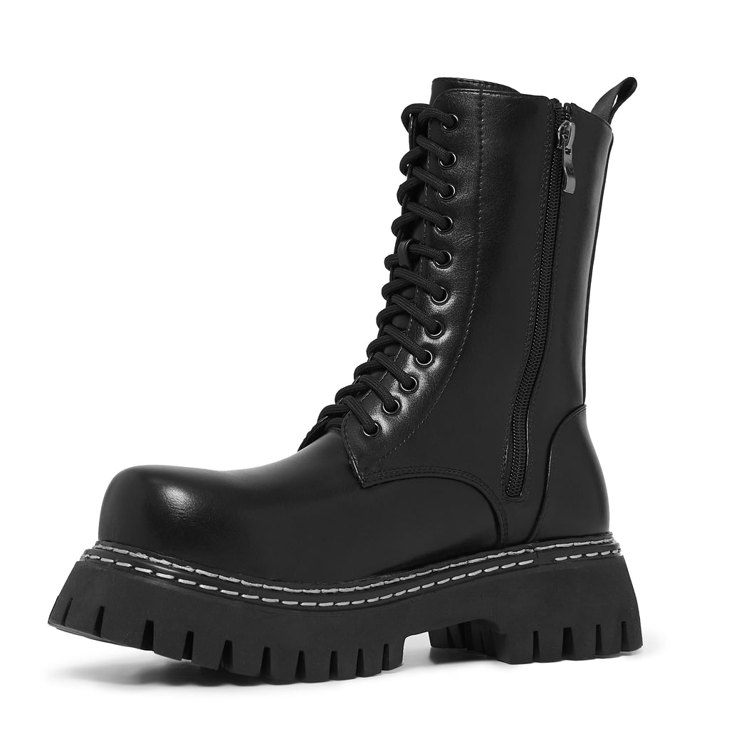 KOI Arasaka Double Rand Military Boots - Black