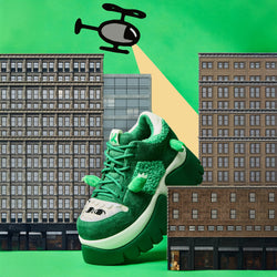 Beanzilla Platform Trainers - Green-Size 7-Clearance