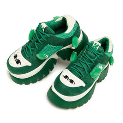 Beanzilla Platform Trainers - Green-Size 7-Clearance
