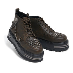 Chained Up Envy Skull Hardware Platform Boots