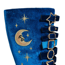 Cyberspace Celestial Long Boots - Blue-Size 7-Clearance