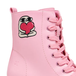 Love Urself Ketnipz Lace Up Boots - Pink