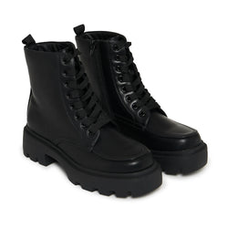Malai Lace up Boots - Black