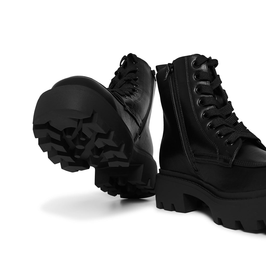 KOI Malai Lace up Boots - Black