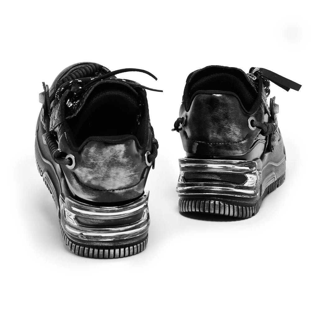 KOI Metamorphosis Distressed Platform Trainers - Charcoal-Clearance