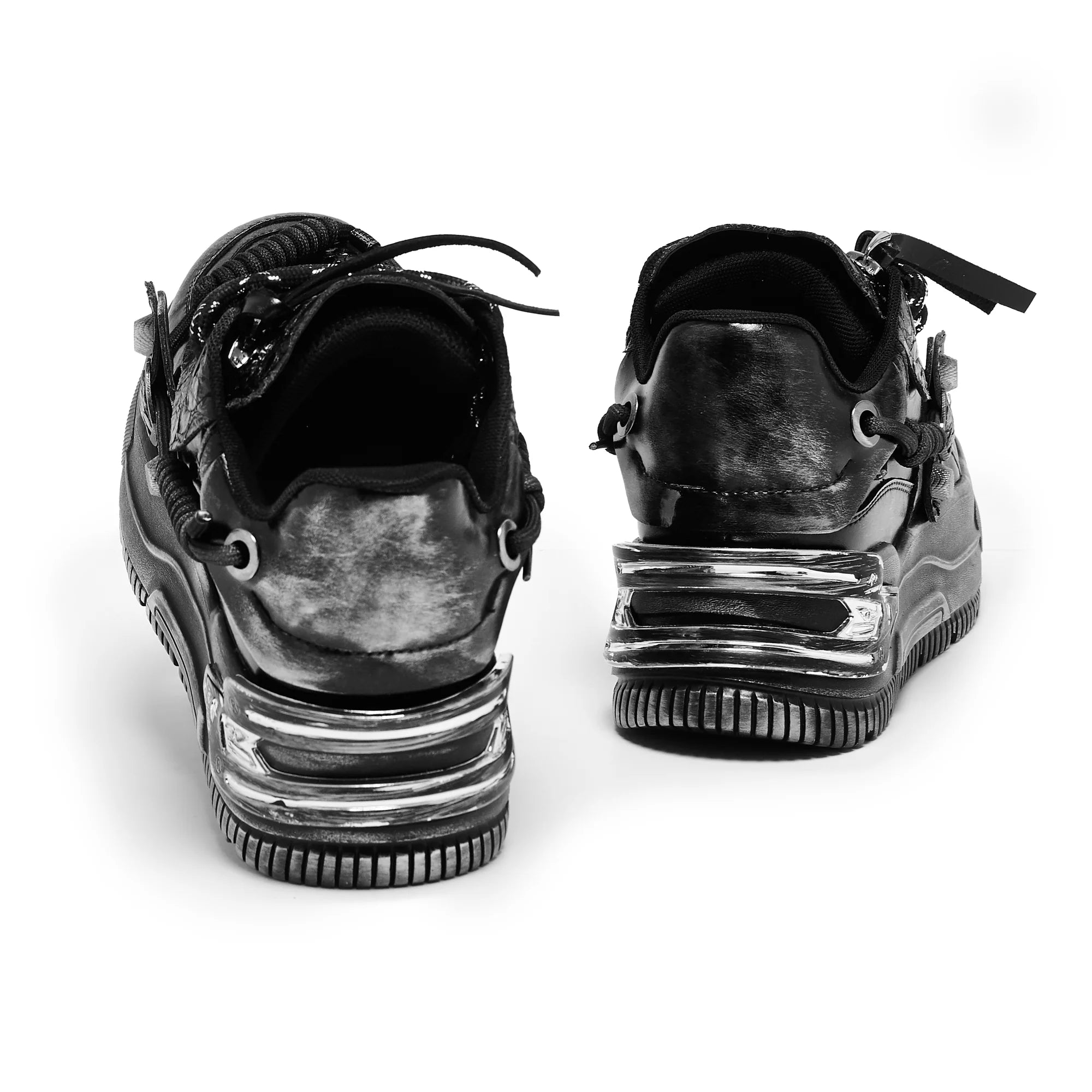 KOI Metamorphosis Distressed Platform Trainers - Charcoal-Clearance