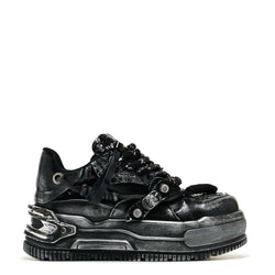 KOI Metamorphosis Distressed Platform Trainers - Charcoal