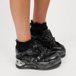 KOI Metamorphosis Distressed Platform Trainers - Charcoal