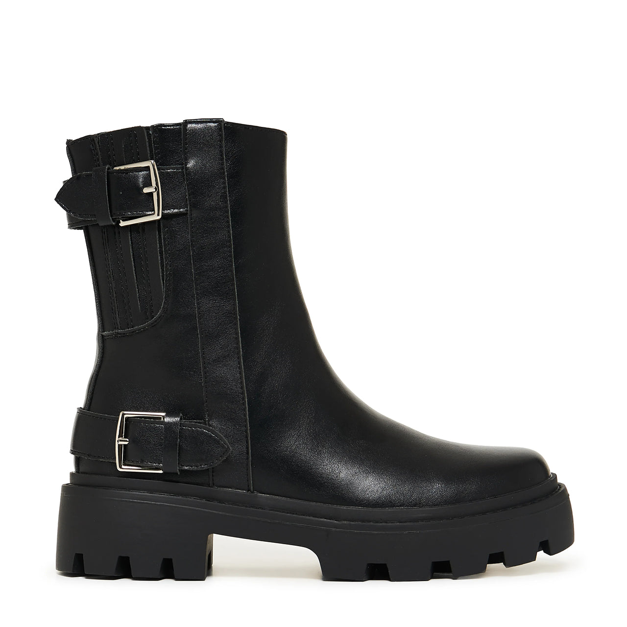 Riven Chunky Boots-Black