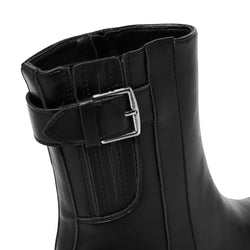 Riven Chunky Boots-Black