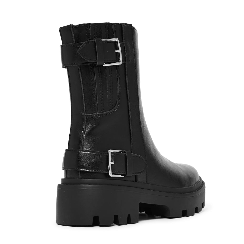KOI Riven Chunky Boots-Black