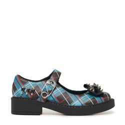 Simulacrums Plaid Mary Janes - Green