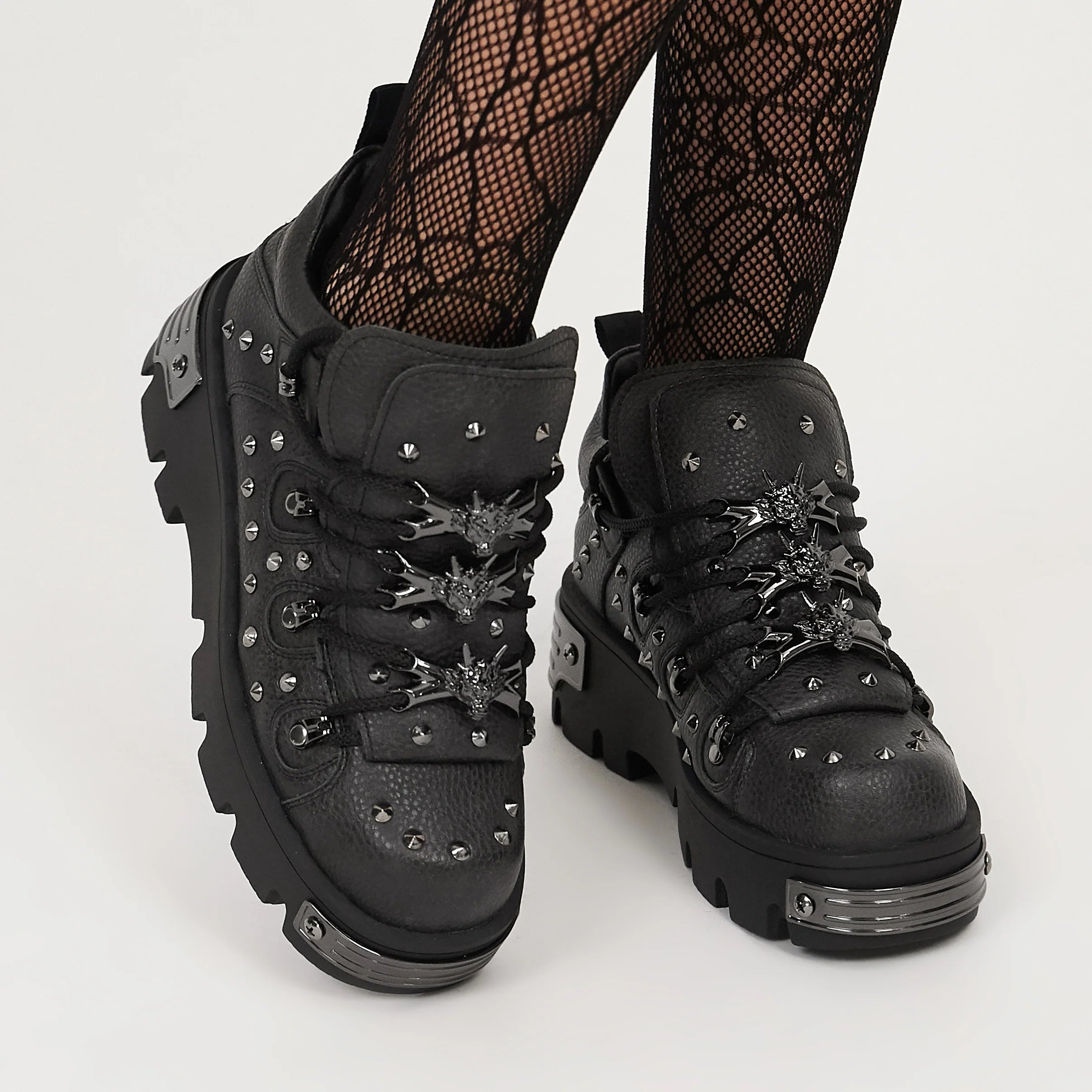 KOI Thurnax Chunky Hardware Trainers - Black