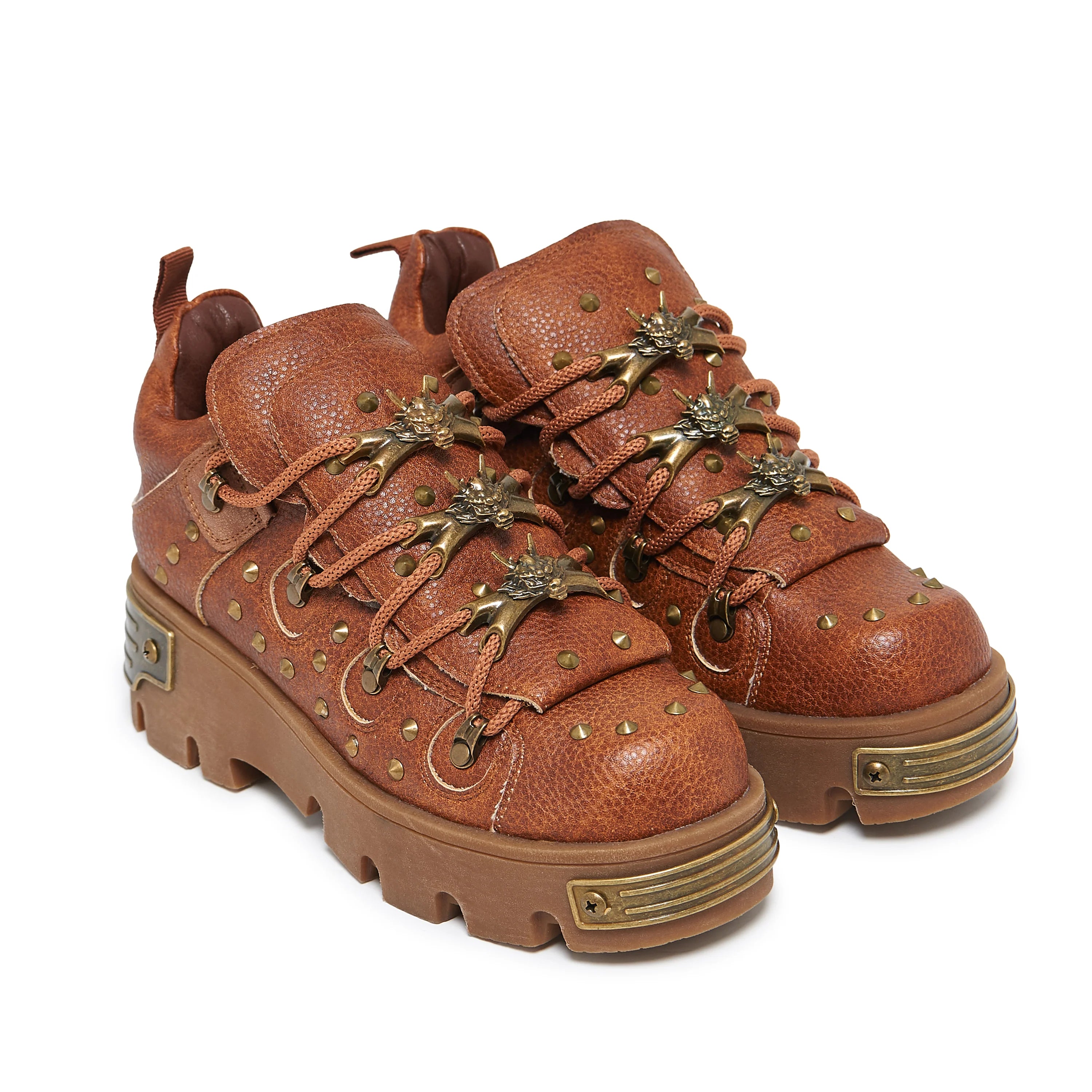 KOI Thurnax Chunky Hardware Trainers - Brown