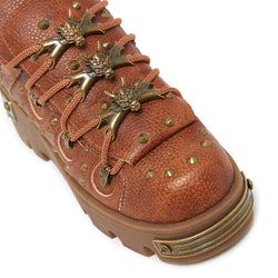 Thurnax Chunky Hardware Trainers - Brown