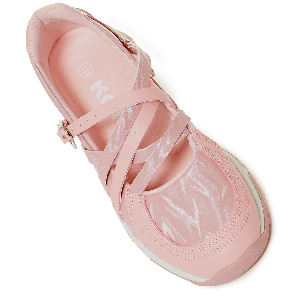 KOI Kyubi Shimmering Ballet Mary Janes - Pink