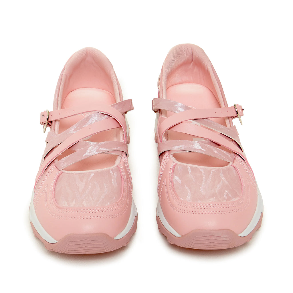 KOI Kyubi Shimmering Ballet Mary Janes - Pink