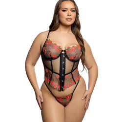 Midnight Rose 2pc Corset Set