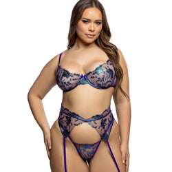 Electric Shimmer Garter Set