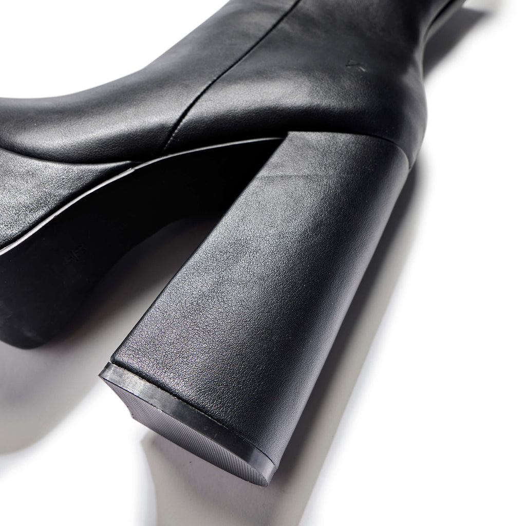 KOI Lexus Black Platform Heeled Boots