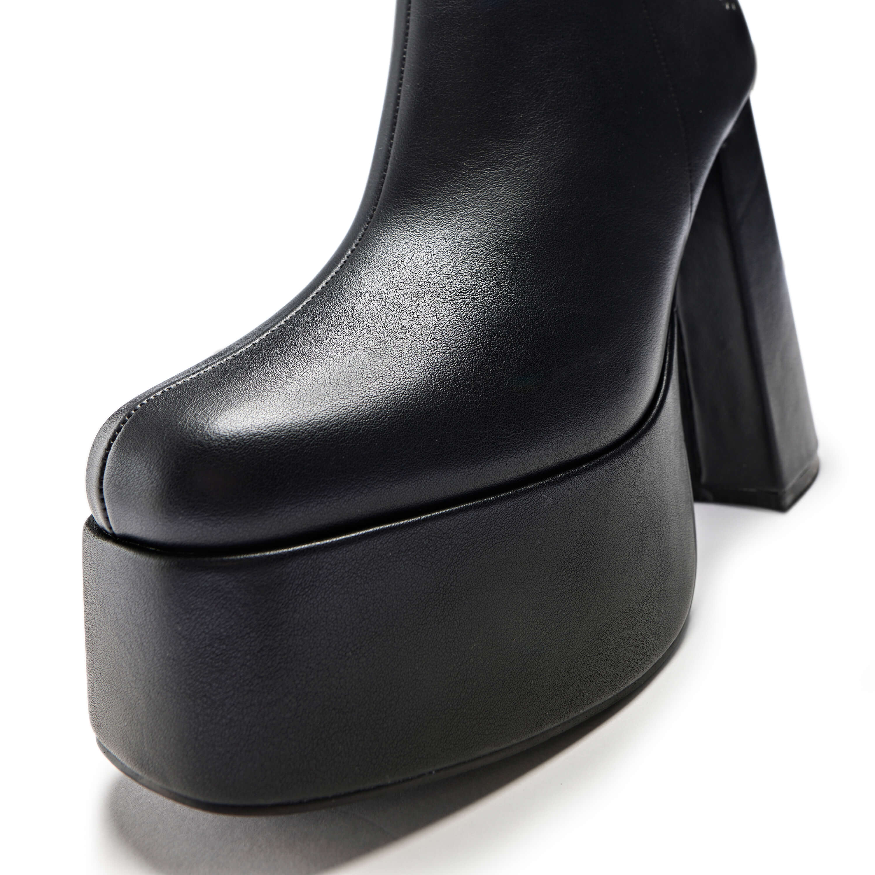 KOI Lexus Black Platform Heeled Boots