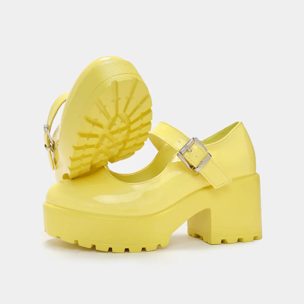 Tira Mary Jane Shoes 'Sunshine Yellow Edition'-Size 8-Clearance