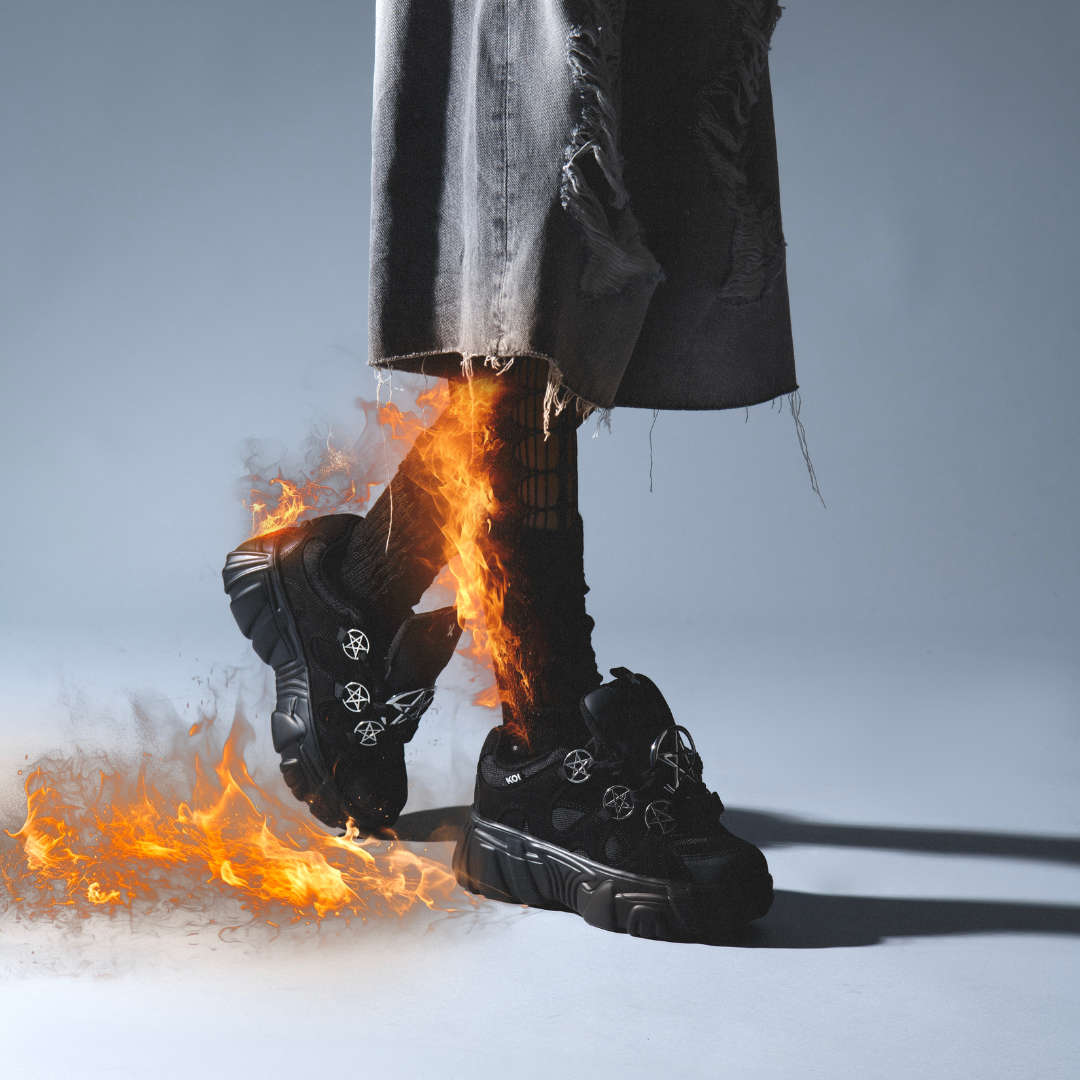 Necromancer Chunky Platform Trainers Black Buy Now at