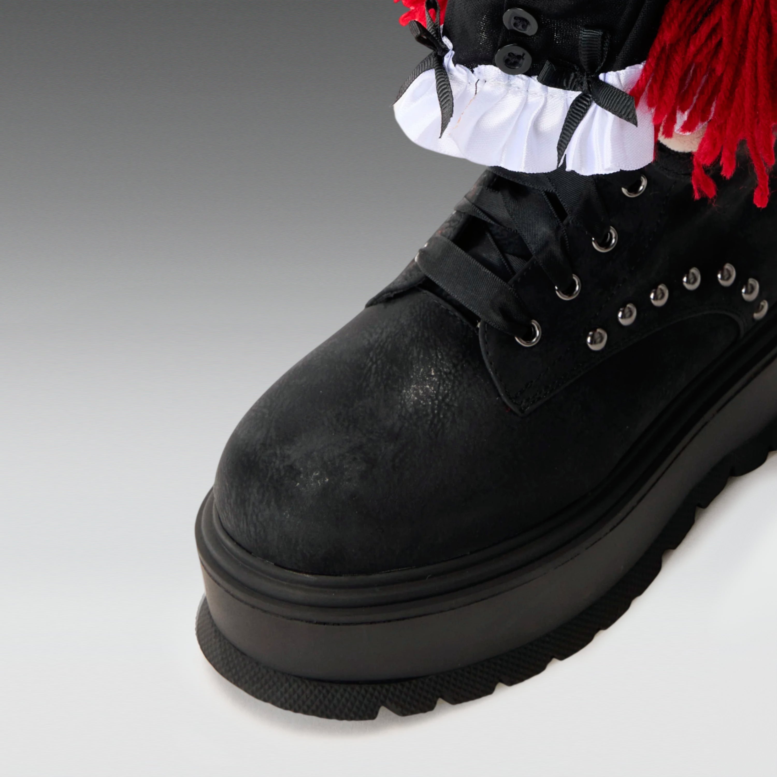 KOI Phantom Emissary Long Boots - Distressed Black
