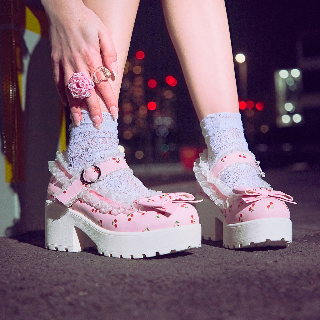 KOI Tira Mary Janes Shoes 'Pink Cherry Bakewell Edition'