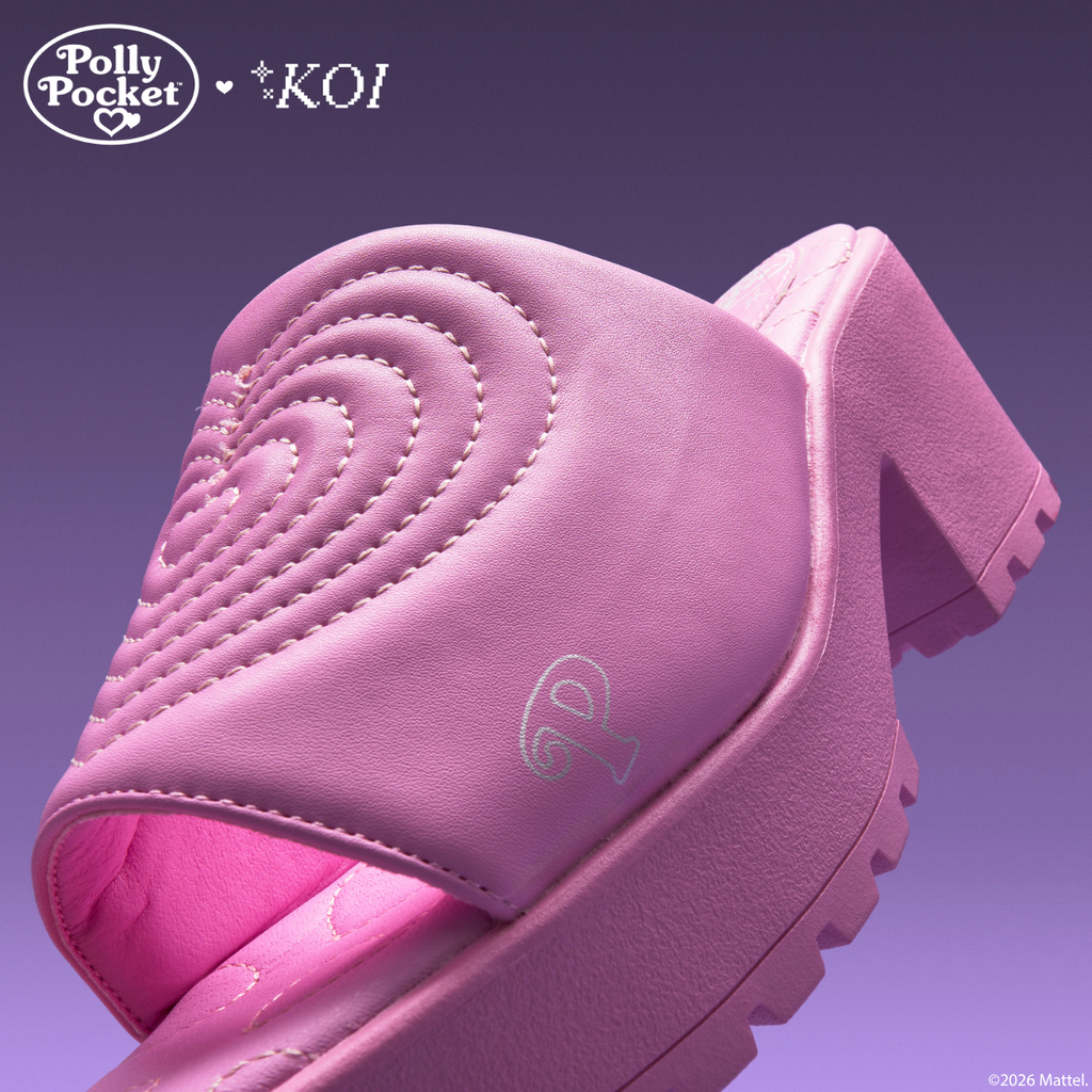 KOI Playset Days Chunky Heeled Mules- Pink