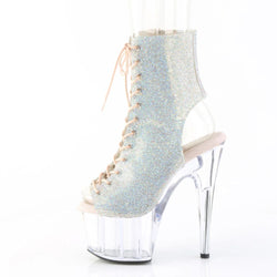 Pleaser Adore-1016C-RS-Silver/Clear-Size 9-Clearance