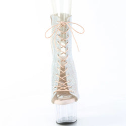 Pleaser Adore-1016C-RS-Silver/Clear-Size 9-Clearance