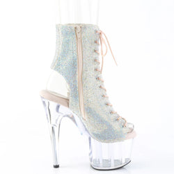Pleaser Adore-1016C-RS-Silver/Clear-Size 9-Clearance