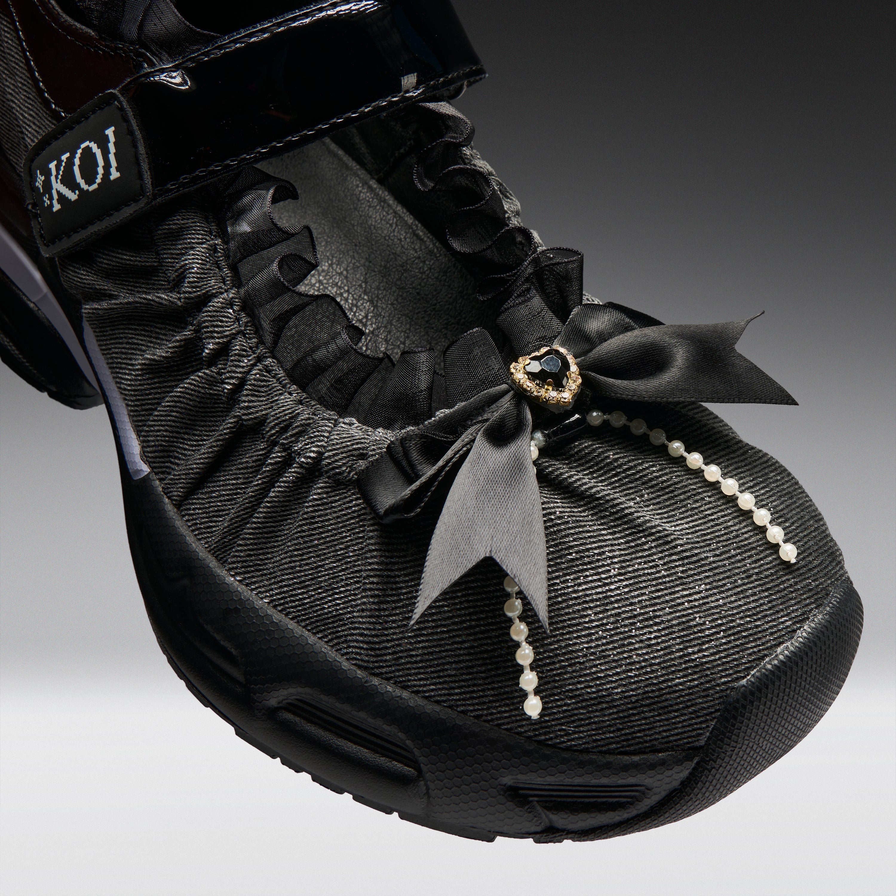 KOI Starlet Ruffle Ballet Mary Janes- Black