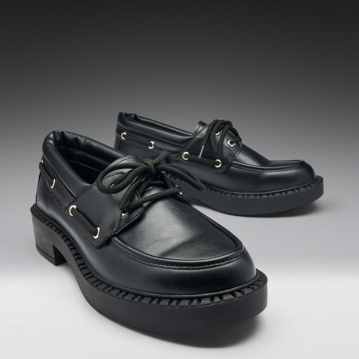 KOI Arwen Tale Boat Shoes - Black-Clearance