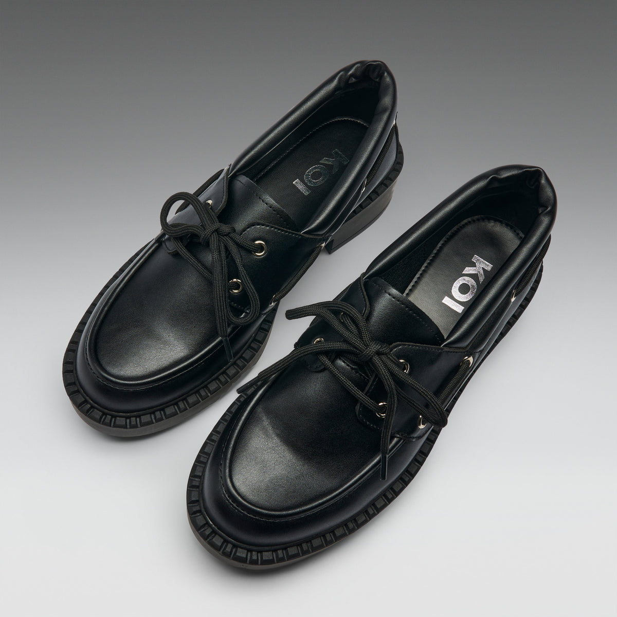KOI Arwen Tale Boat Shoes - Black-Clearance