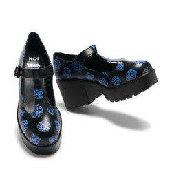 Sai Black Mary Janes ‘Saving Throw Edition’-Black-Size 12-Clearance