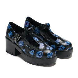 Sai Black Mary Janes ‘Saving Throw Edition’-Black-Size 12-Clearance