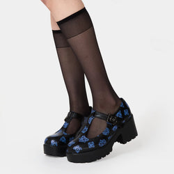 Sai Black Mary Janes ‘Saving Throw Edition’-Black-Size 12-Clearance